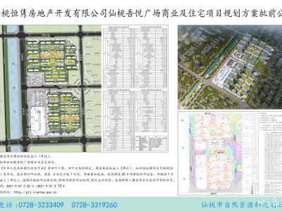 仙桃吾悦广场商业及住宅项目规划方案批前公示